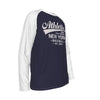 Dark Slate Gray New York Baseball Raglan Long Sleeve Shirt – Navy Blue and White Athletic Varsity Design Est. 1903