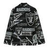 Las Vegas football style black blazer – game day streetwear jacket