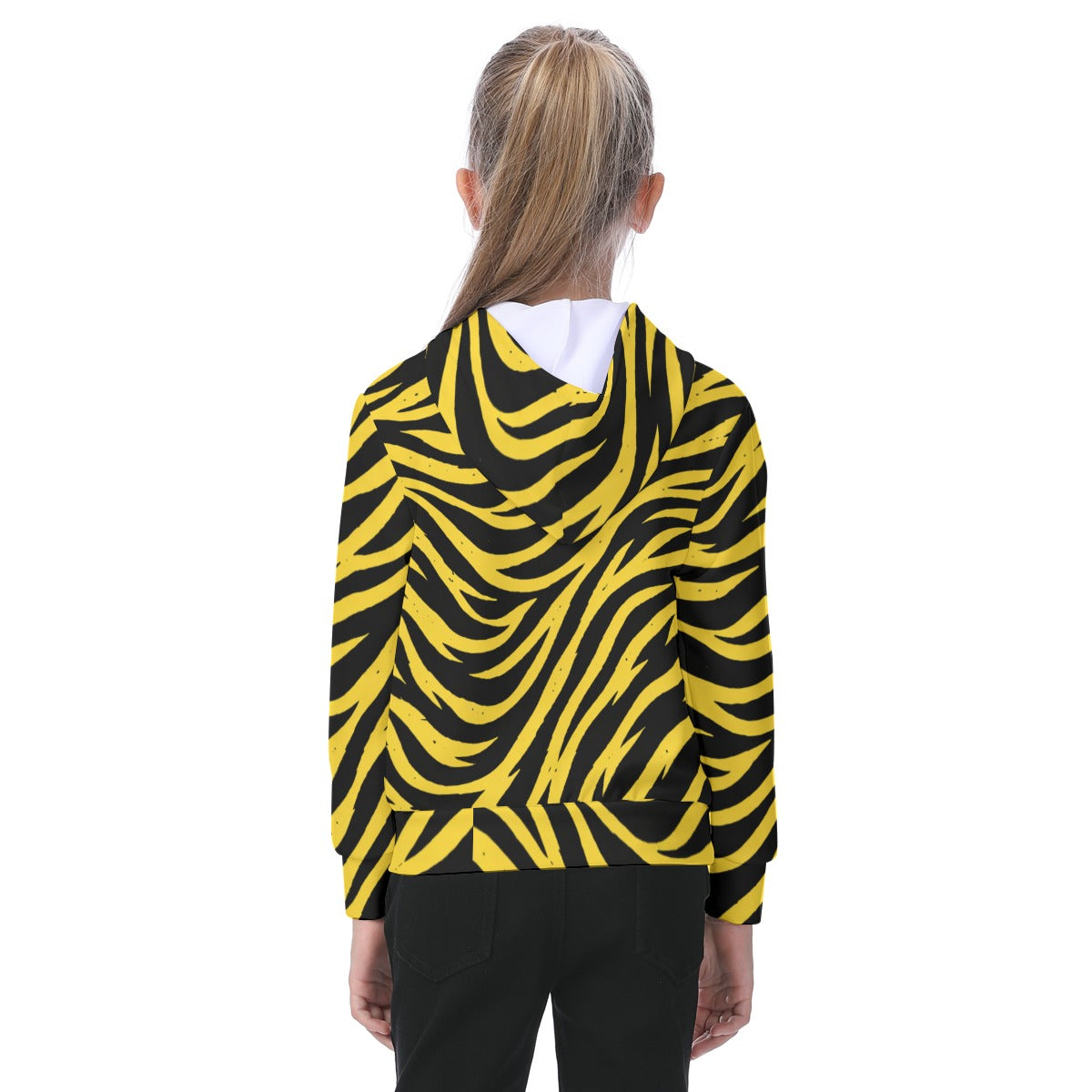 White Smoke Pittsburgh Football Yellow Black Zebra Kid’s Heavy Fleece Hoodie – Game Day Outfit