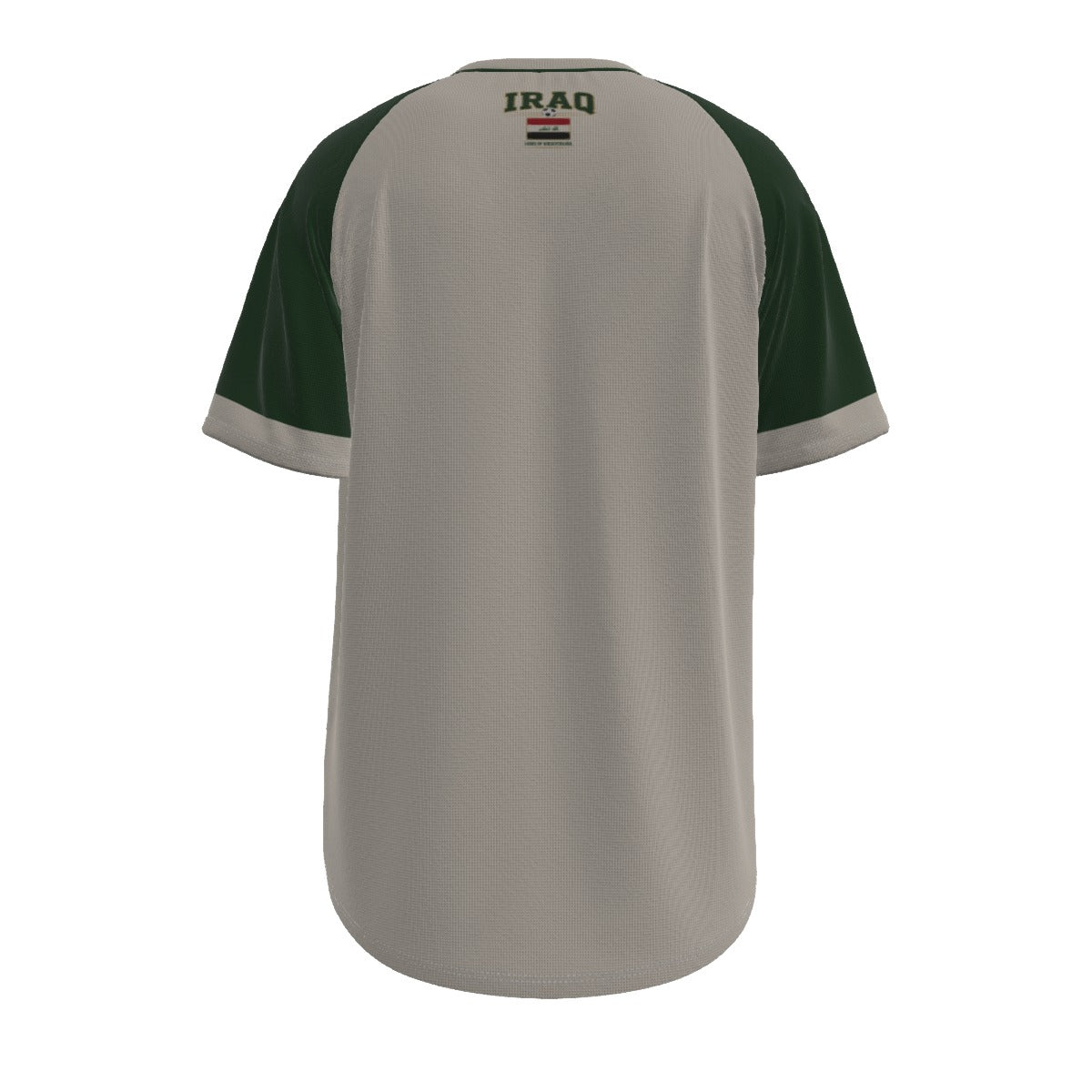 Iraq Soccer T-Shirt Beige Green – Iraq Football Shirt Lions of Mesopotamia Fan Tee