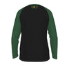 Black Packers Football Green and Gold Raglan Long Sleeve Shirt – Classic Game Day Fan Tee