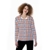 florida gators tartan plaid blue orange  women tartan plaid game day shirt