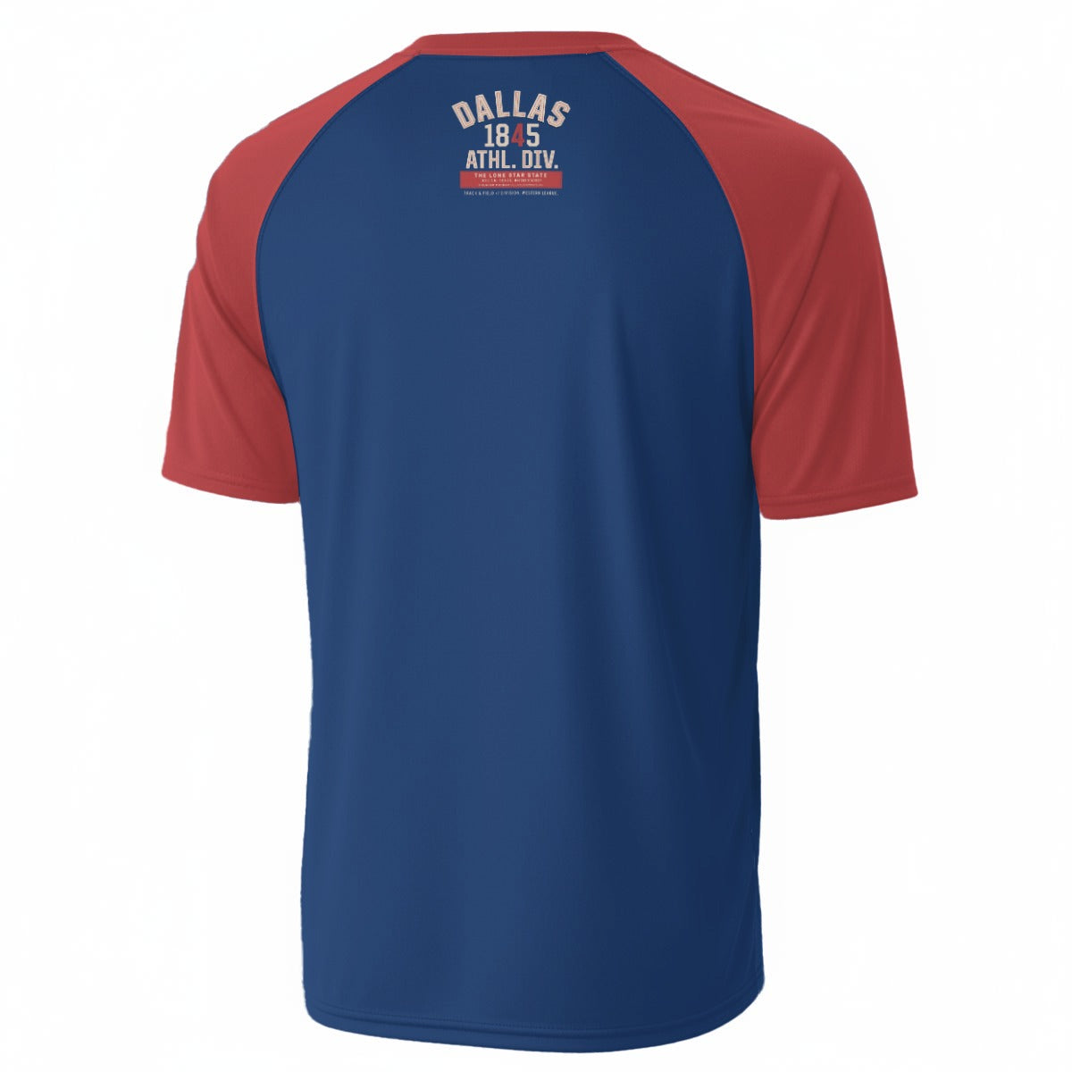 White Smoke Dallas 1845 Athletic Division T-Shirt Navy Blue and Red – Texas City Sports Tee