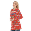 Arsenal Football Club Women's Long Shirt |115GSM Cotton poplin