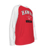 White Smoke Chicago Illinois Hockey Red and White Shirt – 1926 Vintage Long Sleeve Raglan Tee
