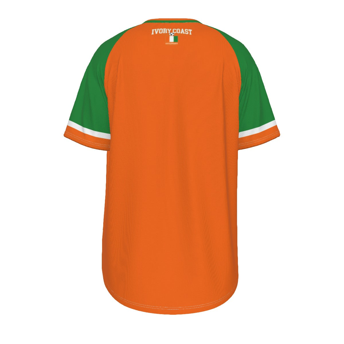 Ivory Coast Soccer T-Shirt Orange Green – Ivory Coast Football Shirt Les Éléphants Fan Tee