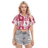 Oklahoma Sooners Women's Cropped Shirt - Big 12 football apparel varsity sportswear product image 1.0