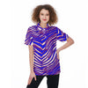 Buffalo Football Women's Polo Shirt – Red Blue White Zebra Game Day Style – breathable comfort wear, lightweight game day shirt, image 1.0