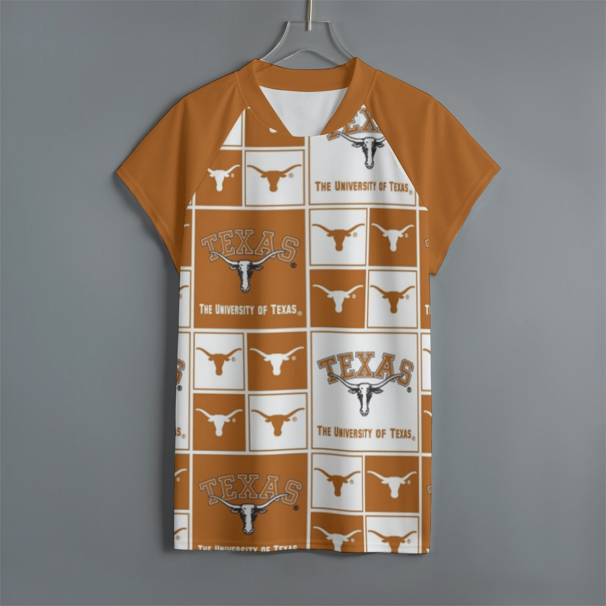 Texas at Austin - Longhorns Jersey With Short Raglan Sleeve White varsity sports apparel