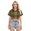 colorado buffaloes tartan plaid black gold  women tartan plaid game day shirt