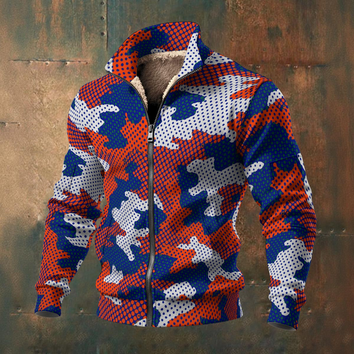 Florida - Gators Camo Men's Thick Knit Fleece Jacket - college football fan apparel sportswear product image 1.0