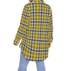 kansas jayhawks tartan plaid oversized button up women shirt iowa hawkeyes tartan plaid oversized button up women shirt women's shirt with long sleeve(plus size) women tartan plaid game day fashion