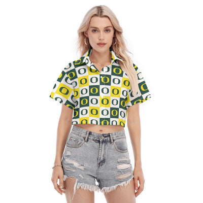 Oregon Ducks Women's Cropped Shirt - Big Ten football apparel varsity sportswear product image 1.0