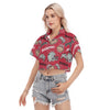 Ohio State Buckeyes Women's Cropped Shirt White game day varsity apparel