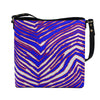 White Smoke Minimalist Square Crossbody Bucket Bag – Red Blue White Zebra Game Day Style