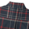navy gray plaid women game day shirt