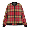 San Francisco Football Plaid Fleece Jacket Red and Gold Tartan Streetwear Game Day Layer – casual fan outfit, game day outfit, image 1.0