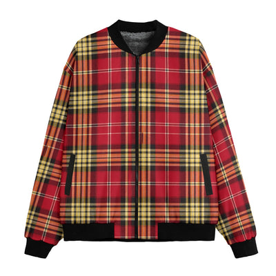 San Francisco Football Plaid Fleece Jacket Red and Gold Tartan Streetwear Game Day Layer – casual fan outfit, game day outfit, image 1.0