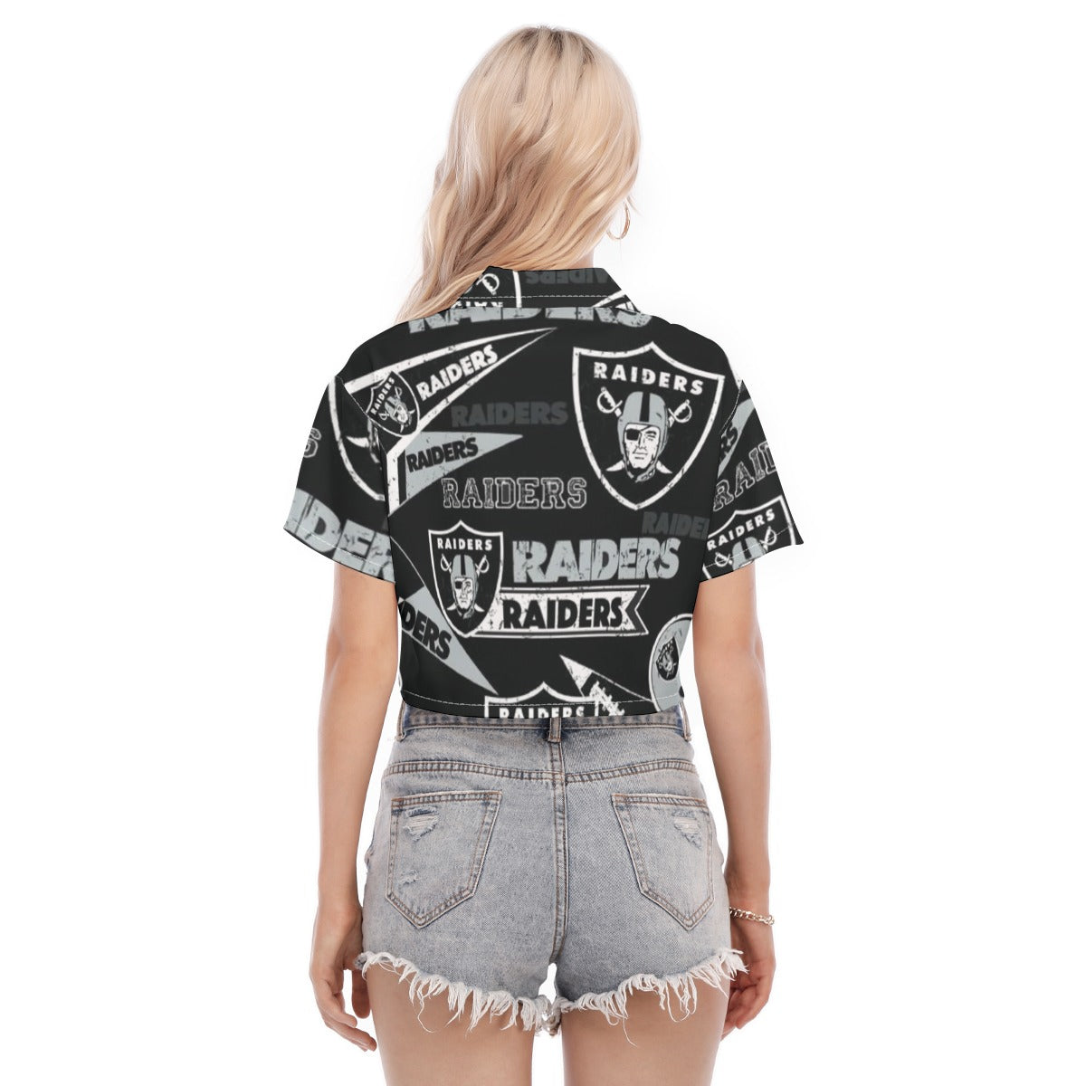 Las Vegas Raiders Women's Cropped Shirt streetwear fashion product image 4
