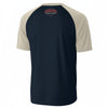 White Smoke Charlotte North Carolina Navy Cream Varsity T Shirt – Vintage Athletic Division Graphic Tee