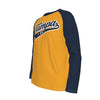 White Smoke Tampa FL Yellow and Navy Long Sleeve Shirt Men Retro Varsity Raglan Tee