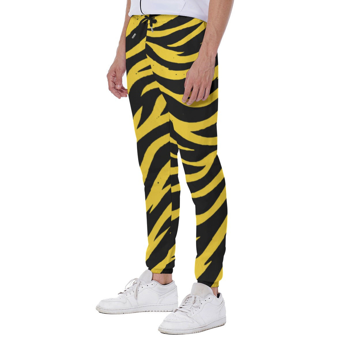 White Smoke Pittsburgh Football Yellow Black Zebra Men's Closed Bottom Light Weight Jogger