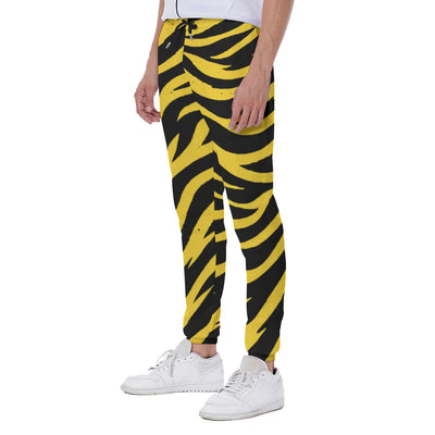 White Smoke Pittsburgh Football Yellow Black Zebra Men's Closed Bottom Light Weight Jogger