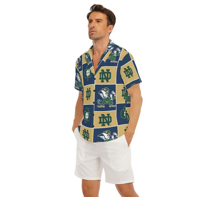 Notre Dame Fighting Irish Men's Deep V-neck Short Sleeve T-shirt White varsity sports apparel
