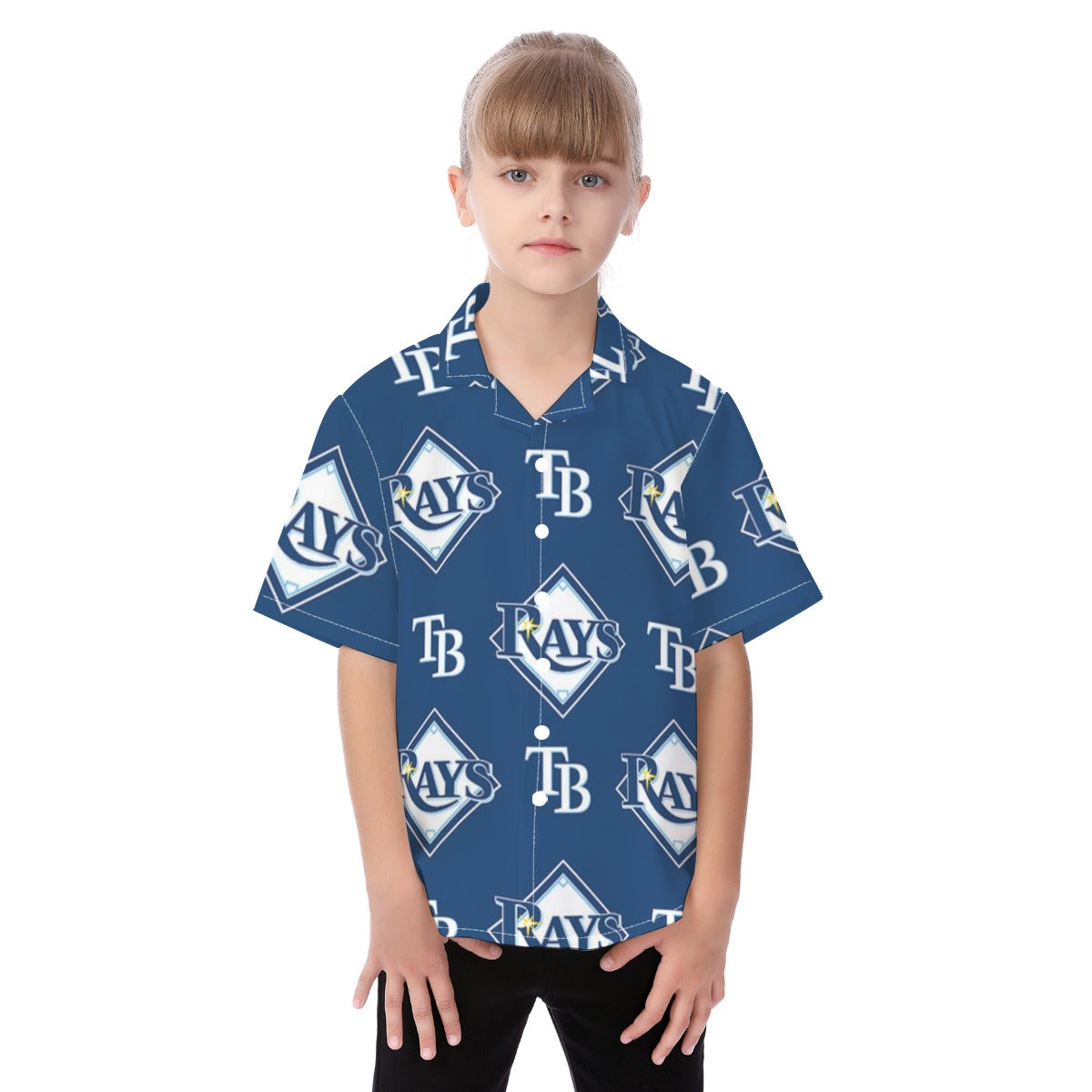 Tampa Bay Rays Kid's Hawaiian Vacation Shirt tampa bay rays baseball fan apparel game day outfit