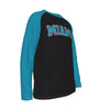 White Smoke Miami Long Sleeve Raglan Shirt – Classic Varsity College Streetwear Tee
