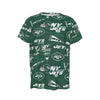 New York Jets Short Sleeve T-Shirt green white football outfit back view