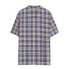 florida gators tartan plaid blue orange women's hawaii shirt | rayon women tartan plaid game day shirt