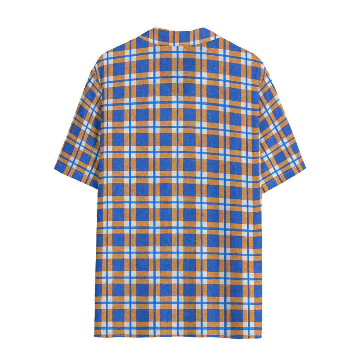 florida gators tartan plaid blue orange women's hawaii shirt | rayon women tartan plaid game day shirt