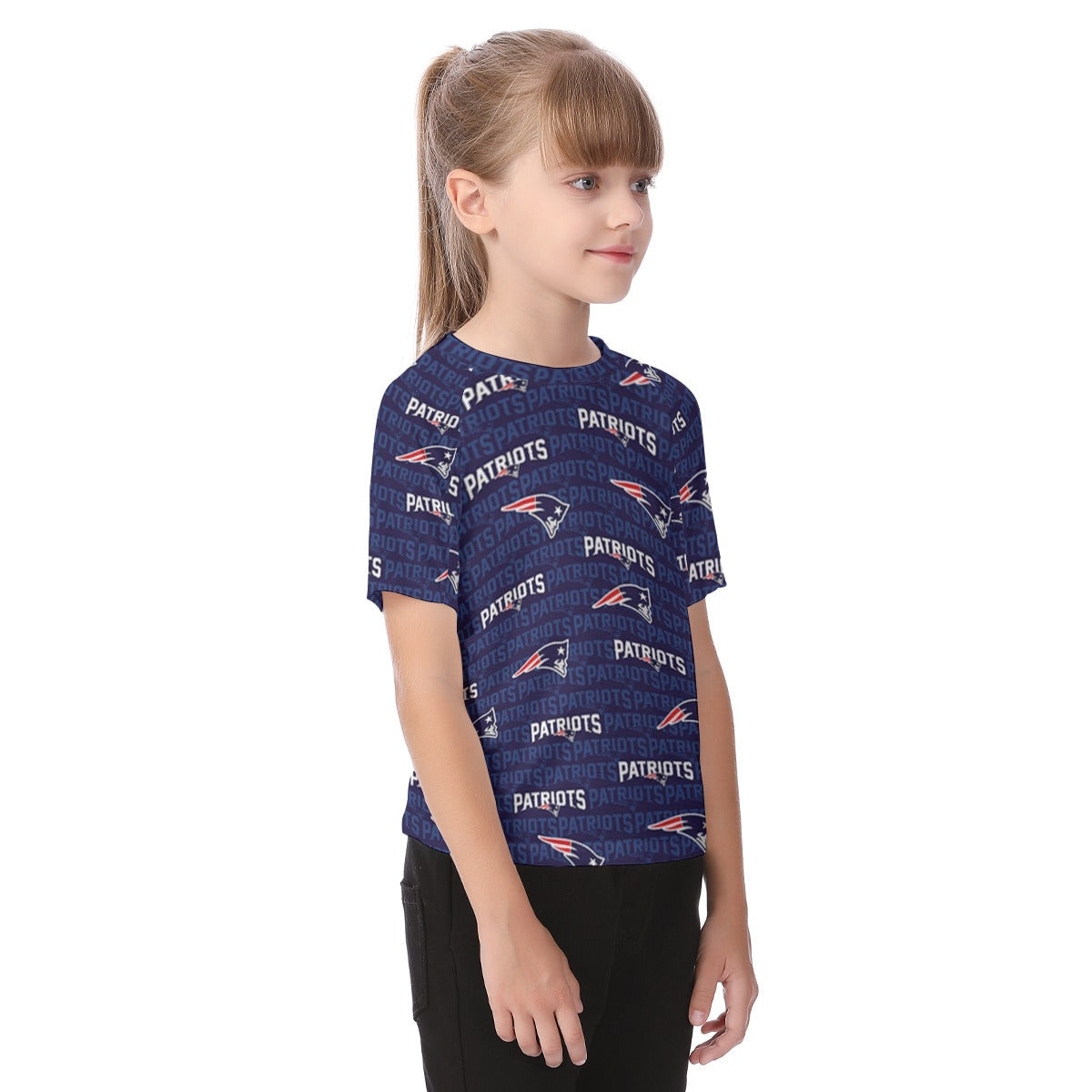 New England Patriots Kid's Raglan Sleeve T-shirt streetwear fashion product image 2