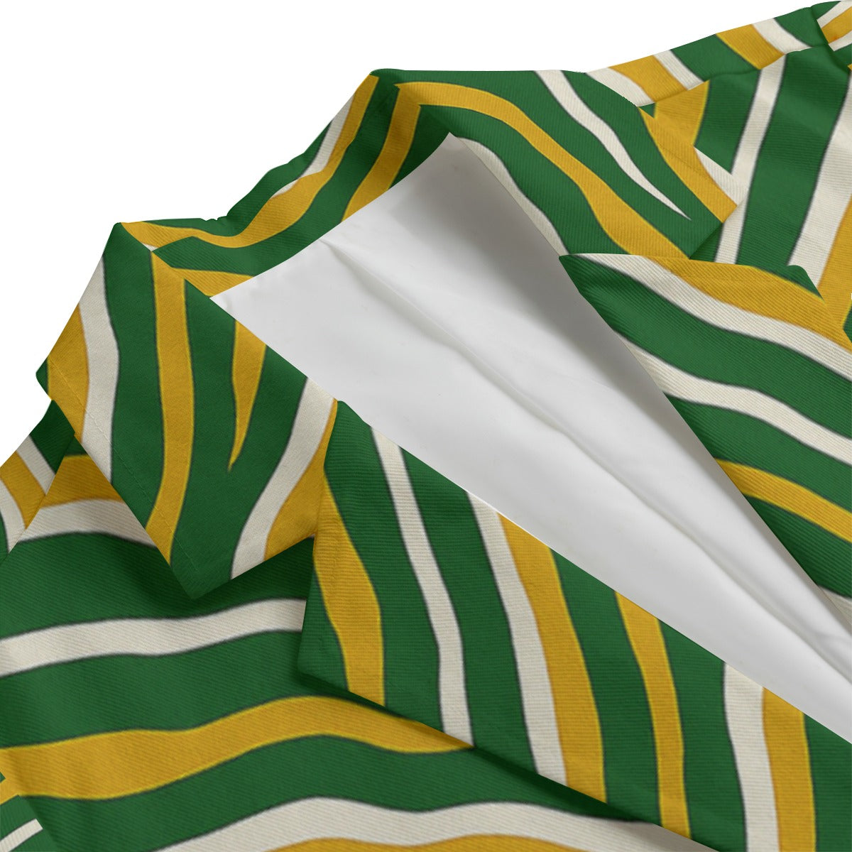 White Smoke Green Bay Football Yellow Green Women’s Leisure Blazer – Game Day Streetwear