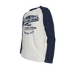 Light Gray New York Baseball City Raglan Long Sleeve Shirt – Navy Blue and White Athletic Varsity Tee Est. 1903