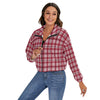 Alabama Crimson Tide Tartan Plaid Crimson White Women's Zip Jacket