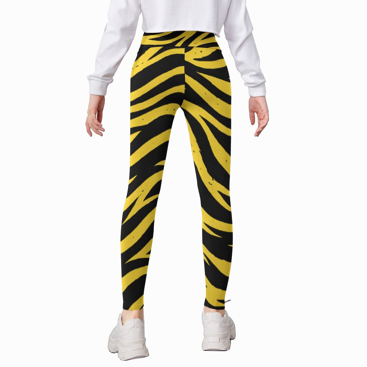 White Smoke Pittsburgh Football Yellow Black Zebra Kid's Leggings