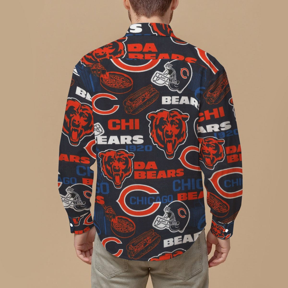 Chicago Bears Men's Slim Fit Long Sleeve Shirt