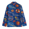 White Smoke Kansas Football Suit Blazer – Premium College Game Day Jacket