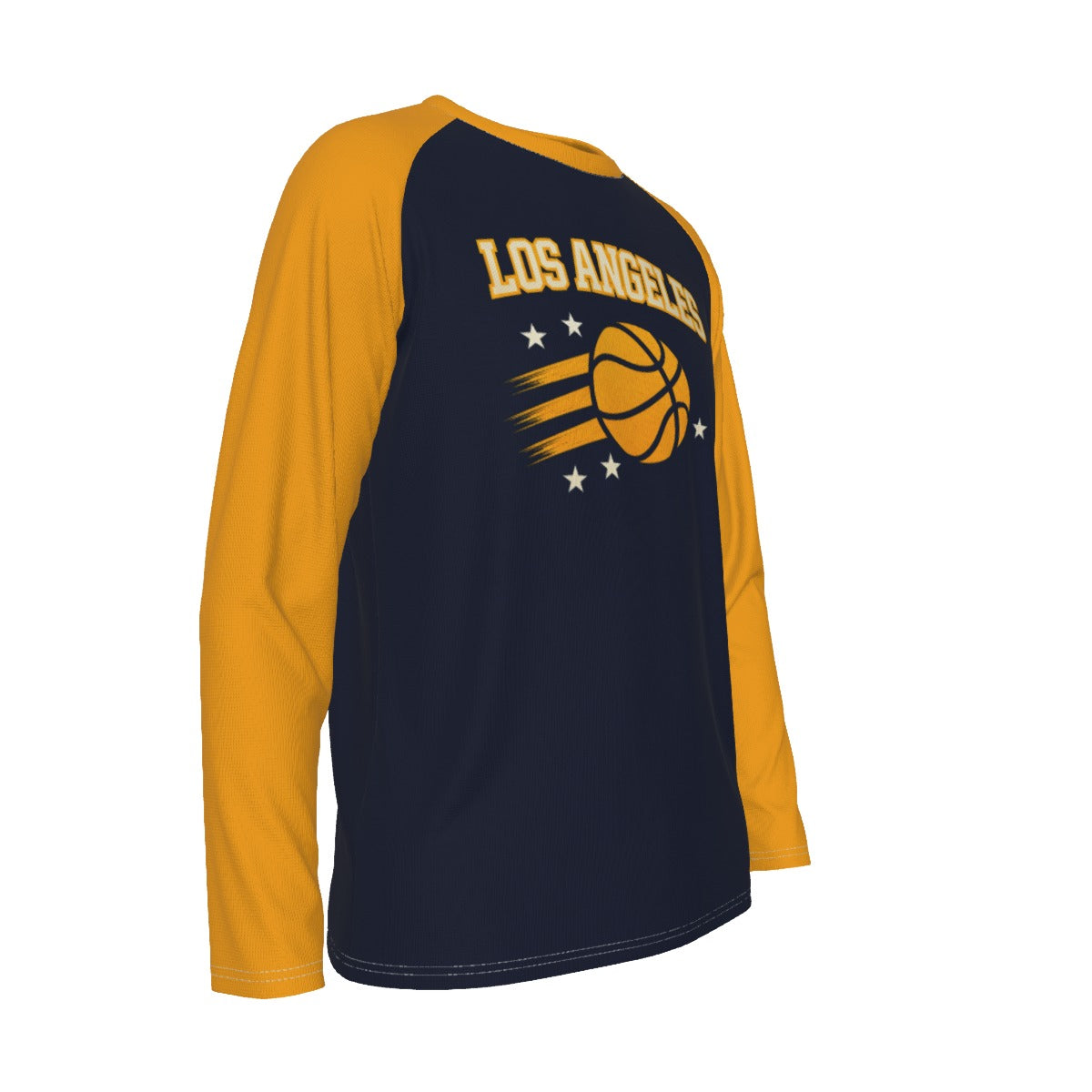White Smoke Los Angeles Long Sleeve Raglan Shirt – Vintage Athletic Varsity Streetwear Tee