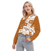 Texas at Austin - Longhorns Women's Long Sleeve Blouse With Button Closure White varsity sports apparel