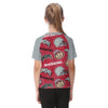 Ohio State Buckeyes Kids Raglan Sleeve T-Shirt – Scarlet and Gray Youth Football Game Day Shirt White game day varsity apparel