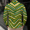 Black Green Bay Football Yellow Green Men’s Long Sleeve Polo Shirt – Game Day Streetwear