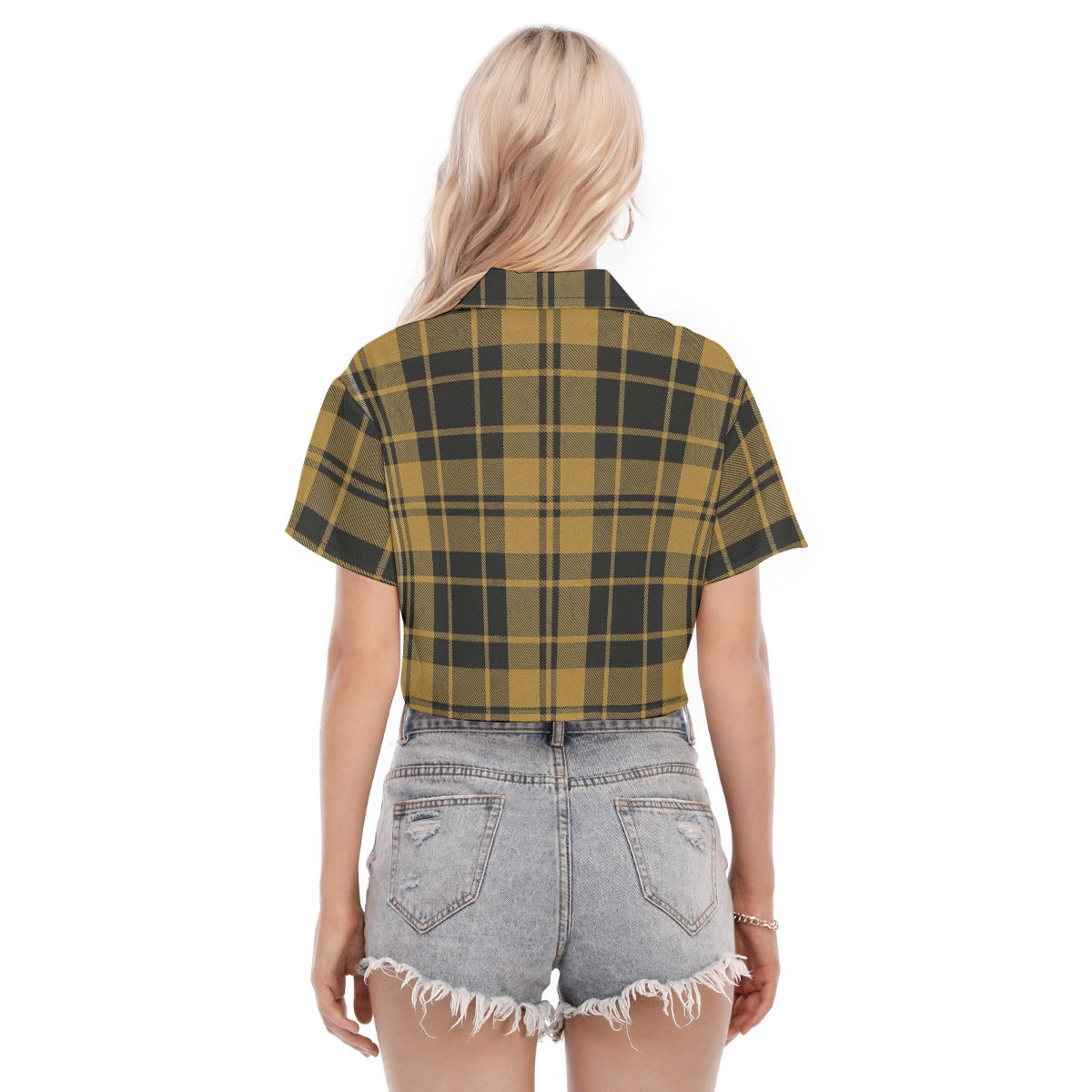 colorado buffaloes tartan plaid black gold  women tartan plaid game day shirt