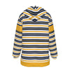 White Smoke Michigan Varsity Striped Women's Pullover Hoodie