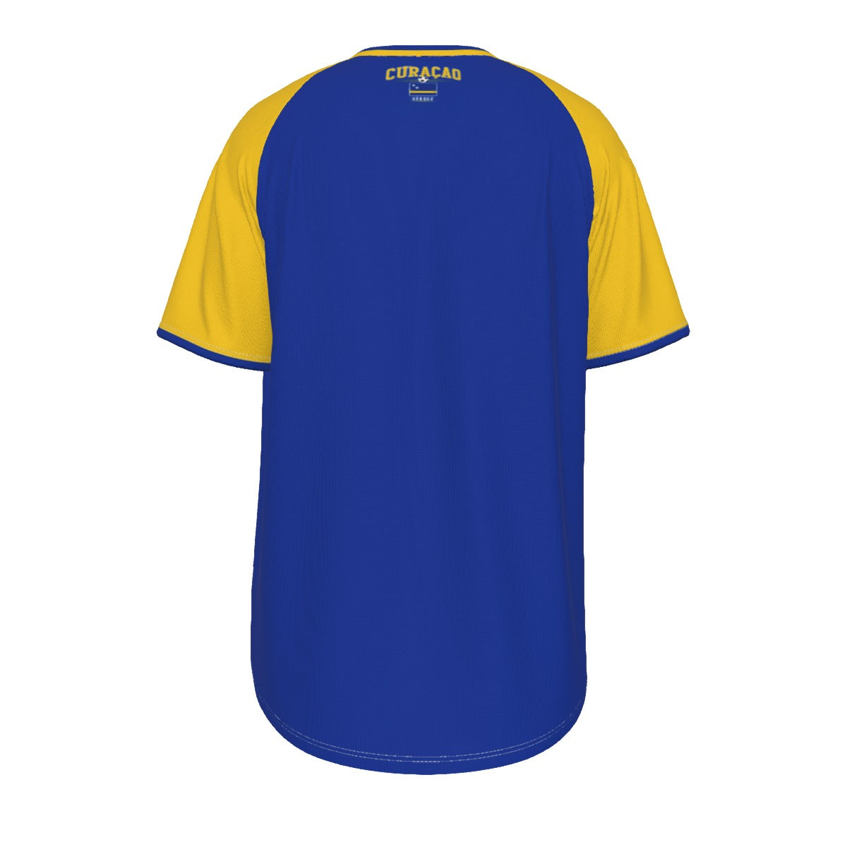 Curacao Soccer T-Shirt Blue Yellow – Curacao Football Shirt Korsou Fan Tee