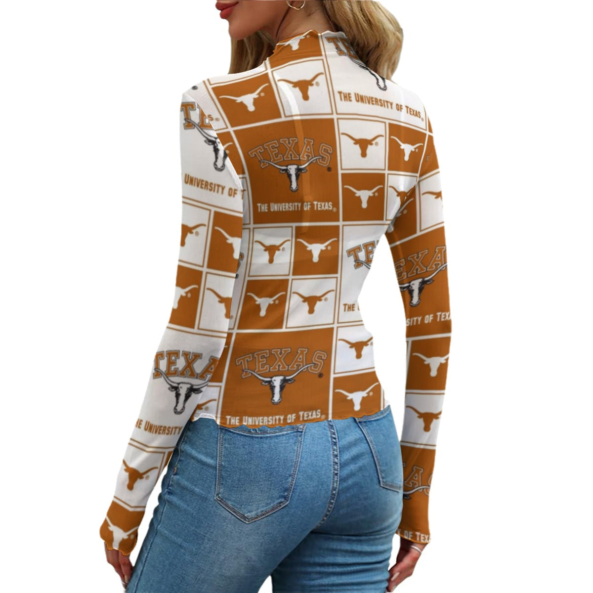 Texas at Austin - Longhorns Women's Mesh T-shirt White varsity sports apparel