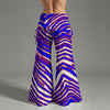 Dim Gray Buffalo Zebra Football Women’s High Waist Wide Leg Pants – Retro Game Day Streetwear Style