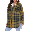colorado buffaloes tartan plaid black gold  women tartan plaid game day shirt